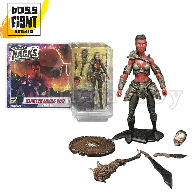 

Фигурка BFS 1/18 3,75 дюйма Vitruvian H.A.C.K.S. Аниме-коллекция Blasted Lands Orc для подарка