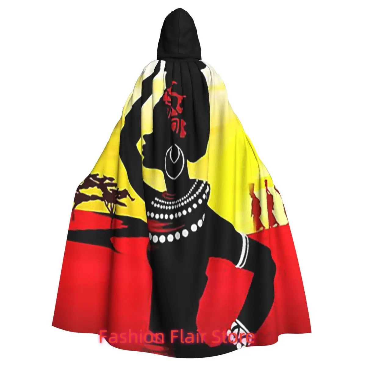 Manto largo con capucha de doncella africana en la Savannah, disfraz Medieval de bruja, capa de Cosplay para fiesta de Halloween, adulto, Unisex