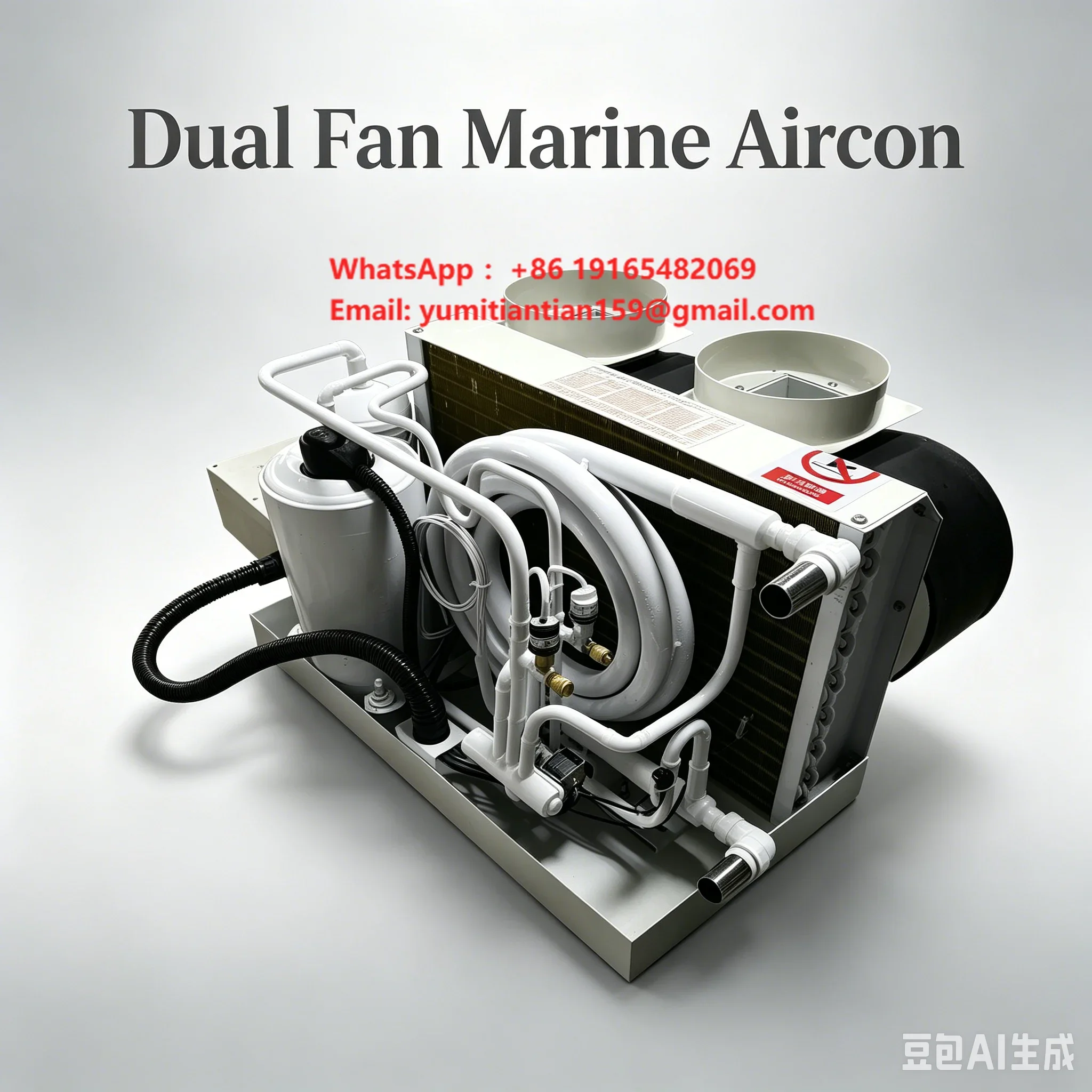 36000BTU Dual-Fan High Capacity Self-contained Marine Chiller HVAC Module R410A Automatic Energy Saving AC 220V Luxury Motor