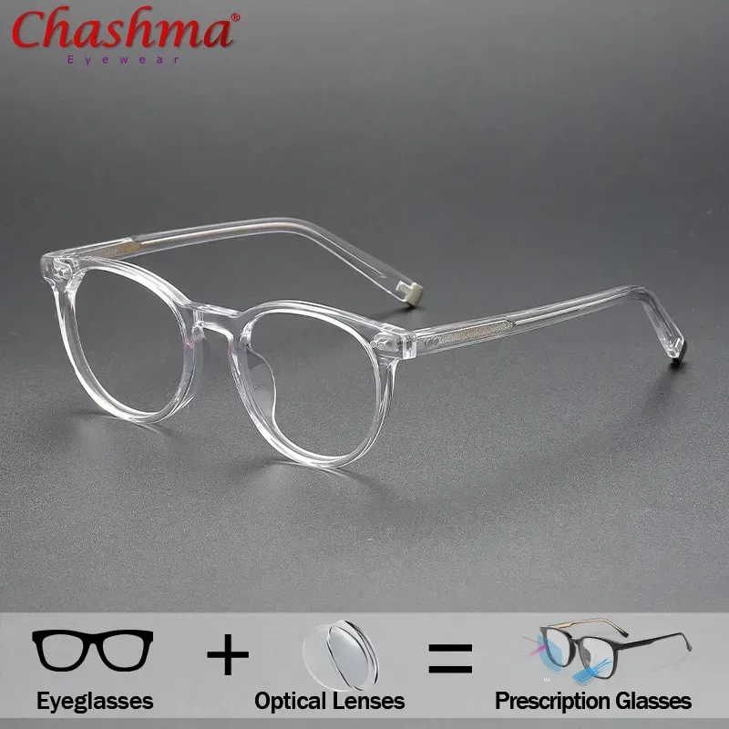 

Round Acetate Prescription Eyeglasses Men Multifocal 1.74 Custom Progressive Glasses Optical Bifocal Myopia Eyewear Retro 2025