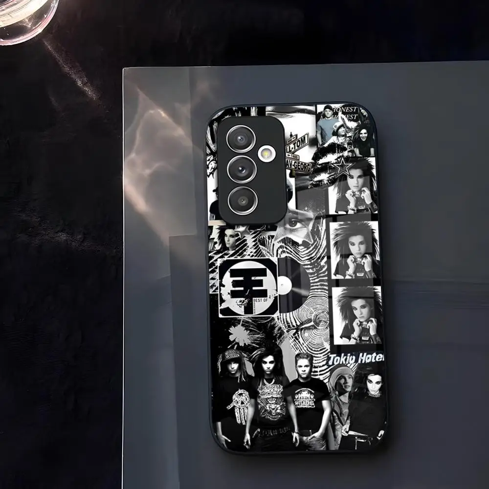 Band T-tokio Hotel Phone Case Glass Back For Samsung S23 S22 S30 S21 S20 S9 S10E Note 20 10 Ultra Pro Plus Cover