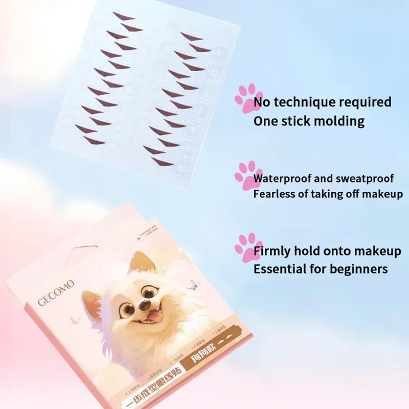 Stencil per trucco Adesivo per timbro per eyeliner Resistente all'acqua Resistente al sudore Adesivi per la bellezza degli occhi Regolazione dell'eyeliner per gli occhi