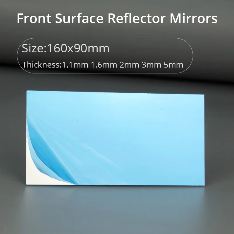 160x90mm First Surface Mirror 2mm 3mm High Reflectivity 95% Optical Glass Front Surface Reflector for DIY Projector