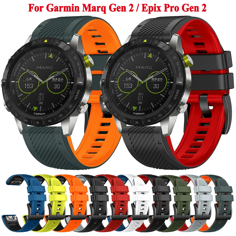 Pasek 26 22mm do Garmin Marq Gen 2 MARQ Sportowiec Kapitan Poszukiwacz Poszukiwaczy Golfista Lotnik 2 Fenix 7X zegarek solarny bransoletka