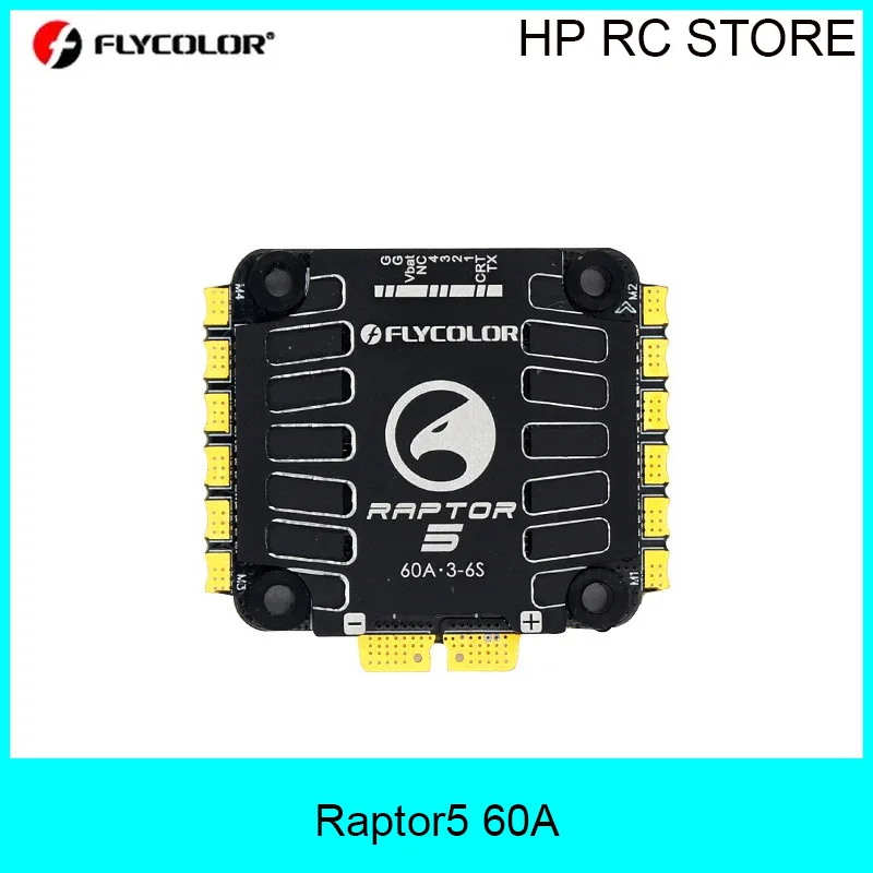 

FLYCOLOR Raptor5 4in1 ESC 60A G701 V5 PWM 128K 3-6S 30X30mm for FPV Drone Freestyle Flight Controller Stack DIY Parts