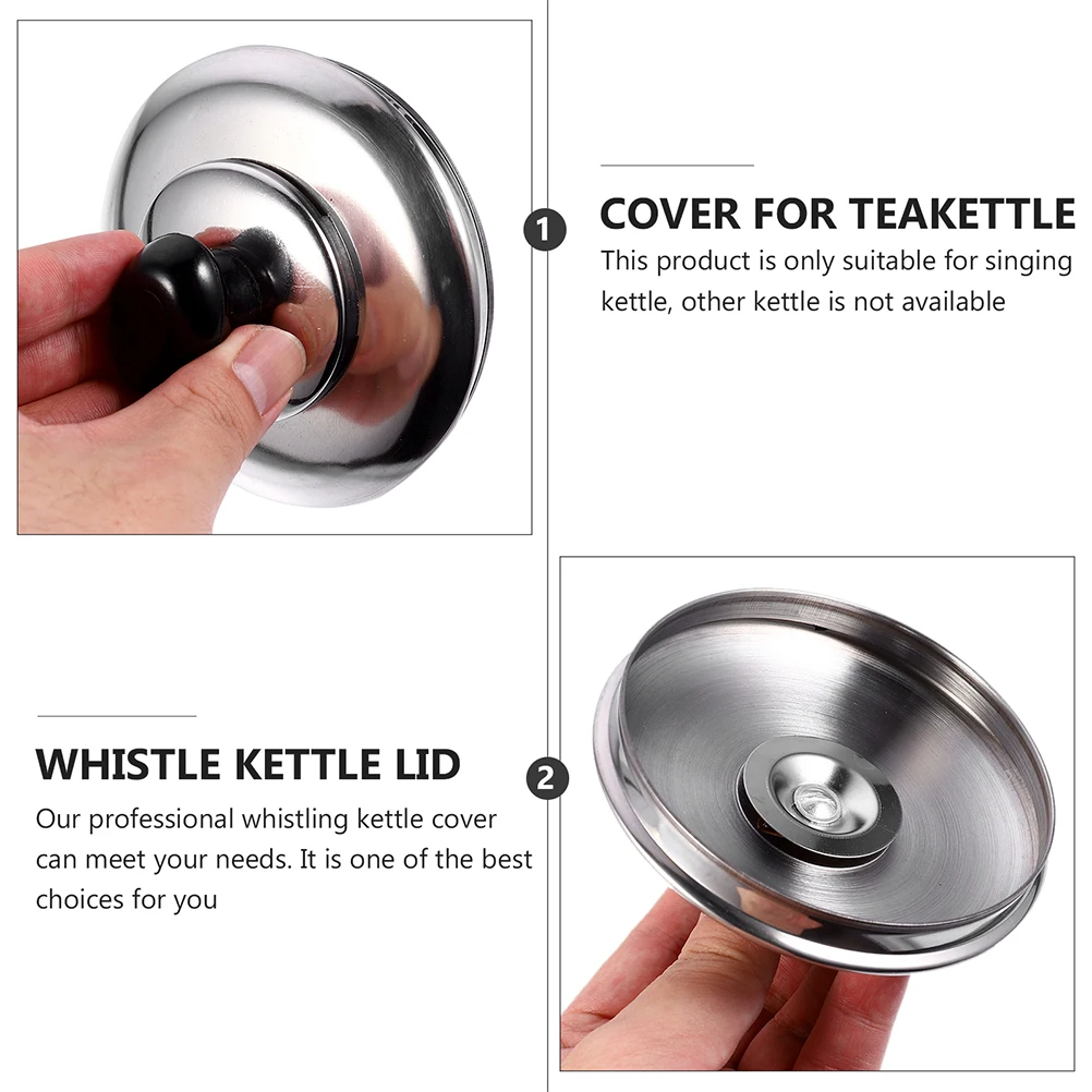 

Stainless Steel Water Kettle Lid Loud Whistle Replacement Cover Universal Teakettle Lid Practical Whistling Kettle Cover