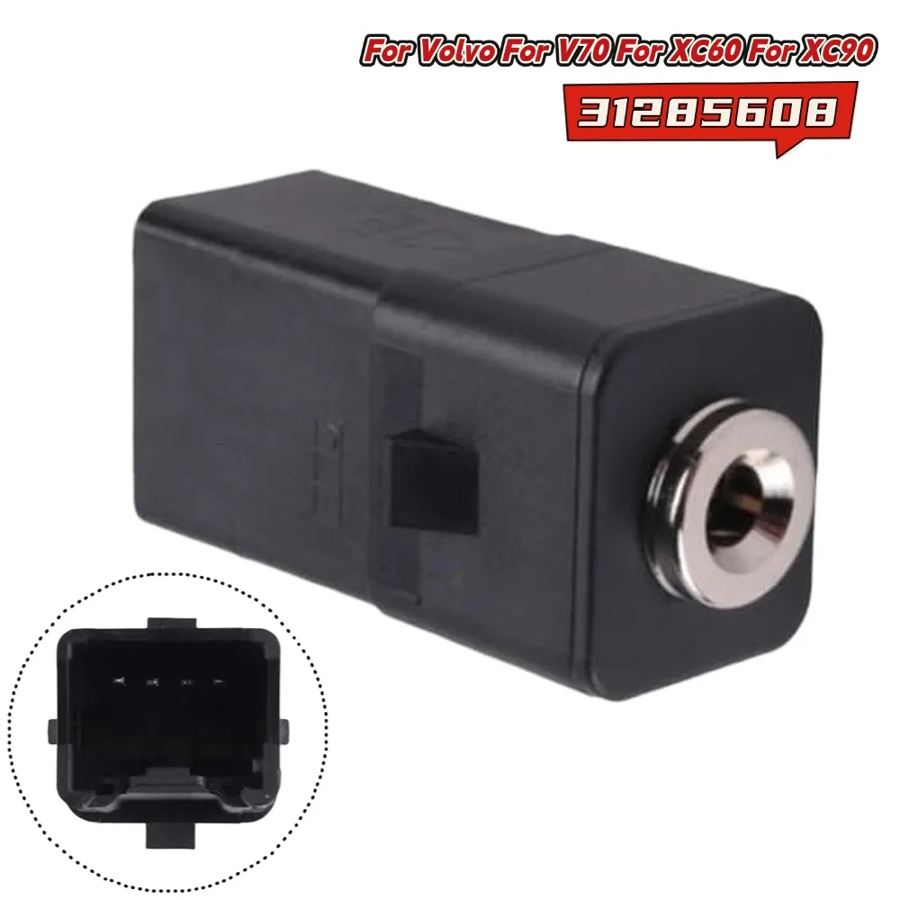 Black AUX Audio Input Jack Socket Module 31285608 For Volvo For S40 For S60 For XC60 For XC90 Car For Media Player Interface