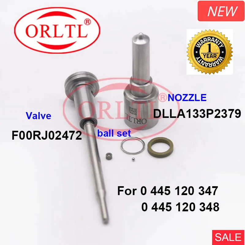 

ORLTL For 0445120347 0445120348 Repair kits VALVE F 00R J02 472 Nozzle 0433172379 DLLA133P2379 0 445 120 347 0 445 120 348