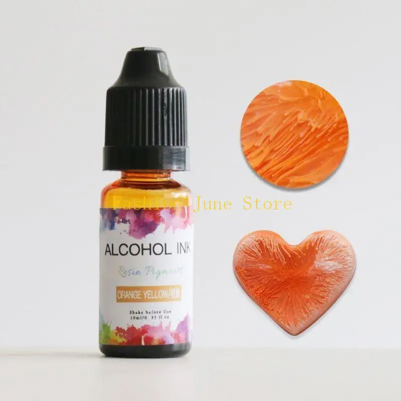 

N5KA 24 Colors 10ML Art Resin Pigment Liquid Resin Colorant Dye Diffusion UV Epoxy Resin Jewelry Making