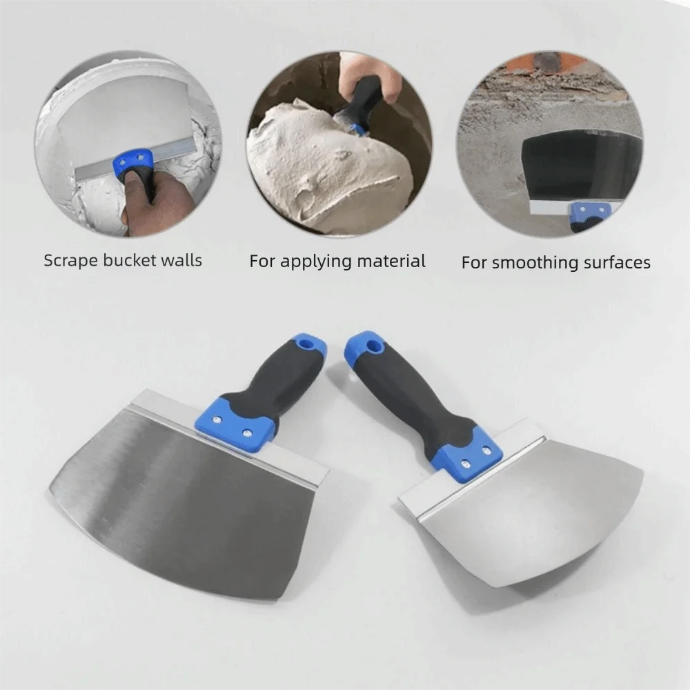

Hand Tool Stainless Steel Paint Scraper Smooth Surface Portable Wall Paint Shovel Putty Comfortable Grip Ergonomic Handle