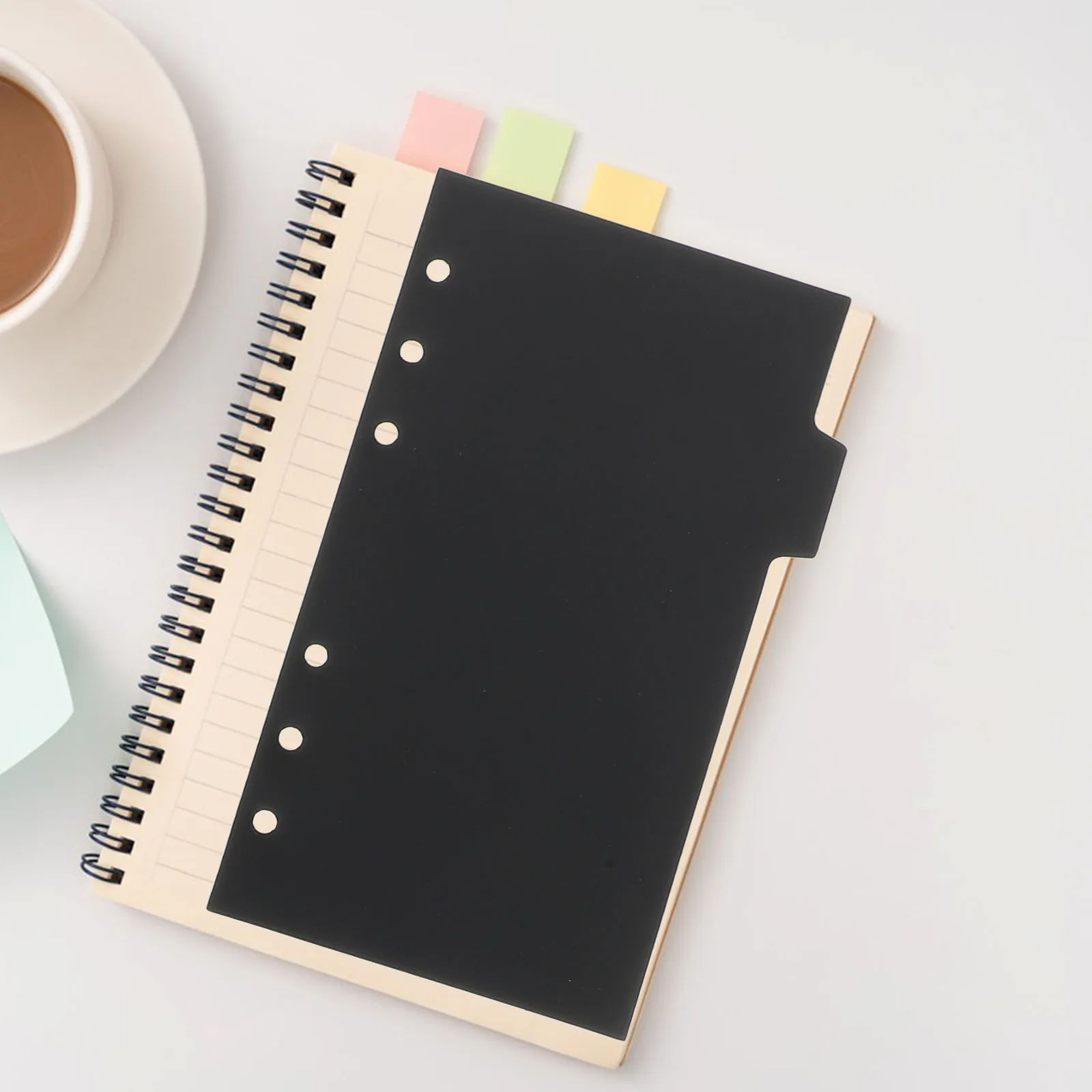 

3pcs Binder 18 Sheets Plastic File For Loose-Leaf Binders Page Dividers With Writable Tabs Office Notebook Folder