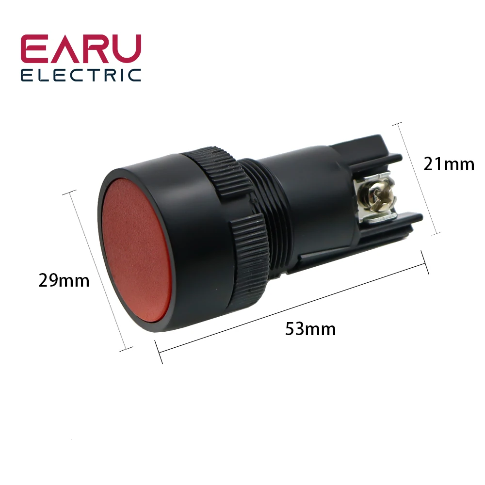 22mm Momentary Self-rest Slef-return Push Button Switch Red Green Blue Yellow Black White NO + NC XB2-EA142 XB2-EA145 XB2-EA155