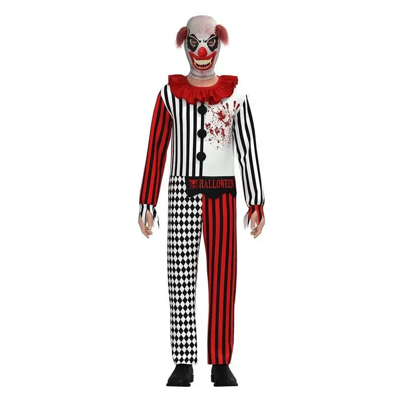 

Наборы костюмов для косплея Terrifies Clown, боди, униформа для детей, наряд для взрослых, Хэллоуин, карнавал, вечеринка, одежда ужасов, ролевые игры; 3 '