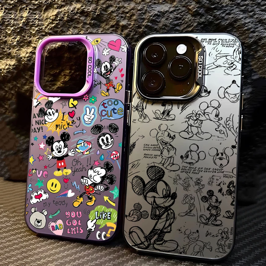 Graffiti Ins Mickeys Mouse Phone Case For Xiaomi Redmi 14C 13C 12C 12 10 A1 A2 A3 9T 9A K60 K40 4G 5G Anti Fall Matte Back Cover