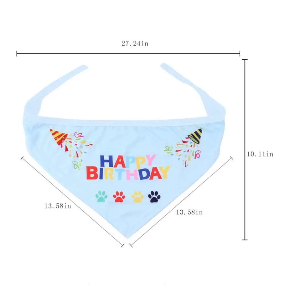 

Dog Birthday Decoration Pet Supplies Birthday Hat Saliva Tissue Comfortable Wear Bright Color Adorable Design Accessories