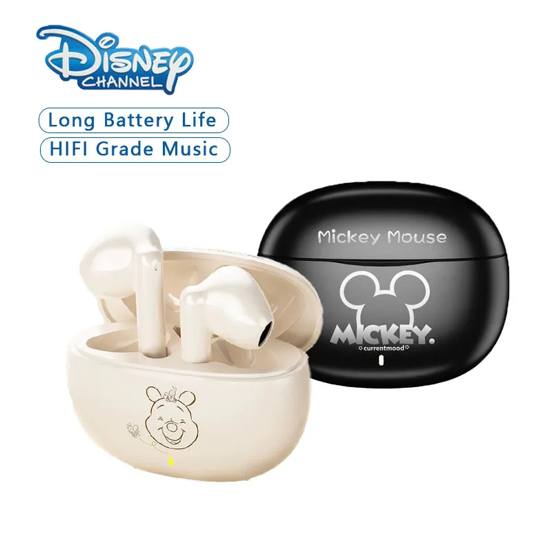 New Disney J-01 Wireless Headphones Bluetooth 5.3 Ultra Long Standby HIFI Sound Quality Earphones Cartoon Mickey & Lotso Earburd