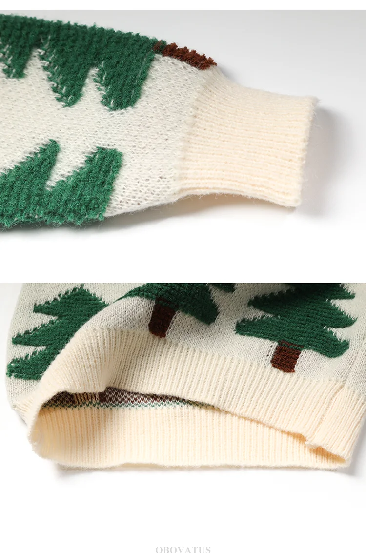 Strickpullover für Teenager mit Baum-Motiv für Mädchen, Neujahrs-Strickkleidung, hochwertige Weihnachts-Strickwaren für Kinder. – Detail 13