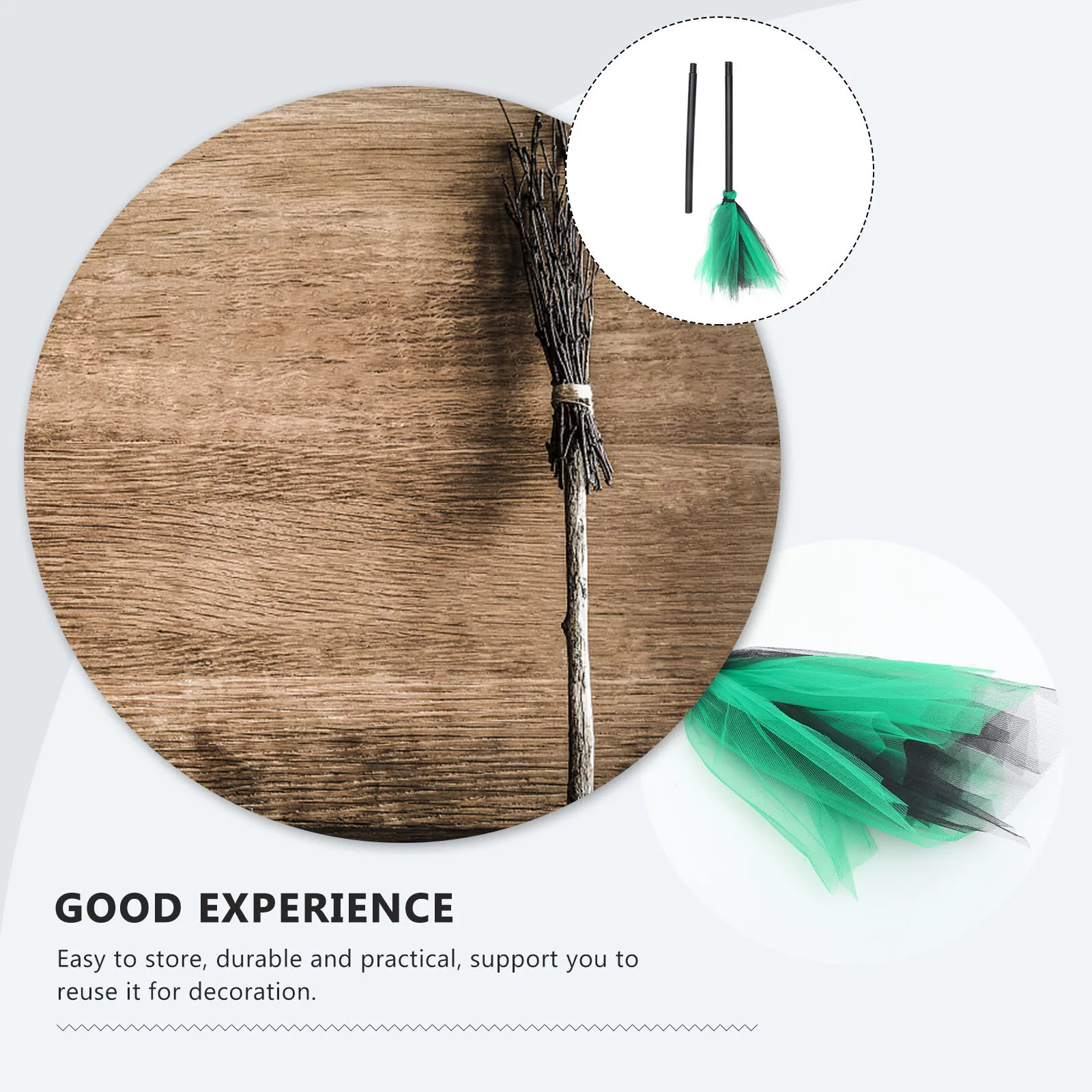 

Witch Broom Halloween Decor Prop For Kids Party Supply Besom Ornament Home Decoration Accessories Flying Broomstick