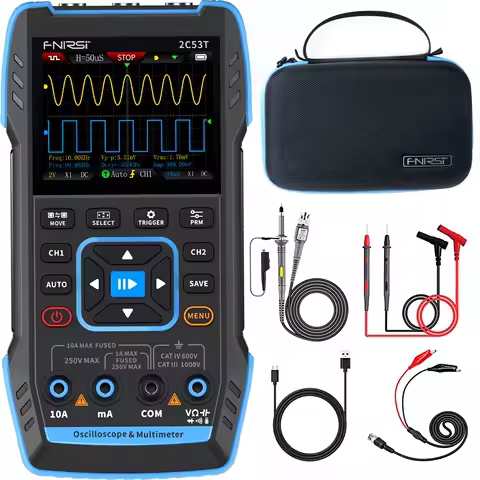 FNIRSI 2C23T 2C53T Upgrade 50MHz Handheld Digital Oscilloscope Multimeter Signal Generator  3 in 1 Dual Channel Automotive Tools