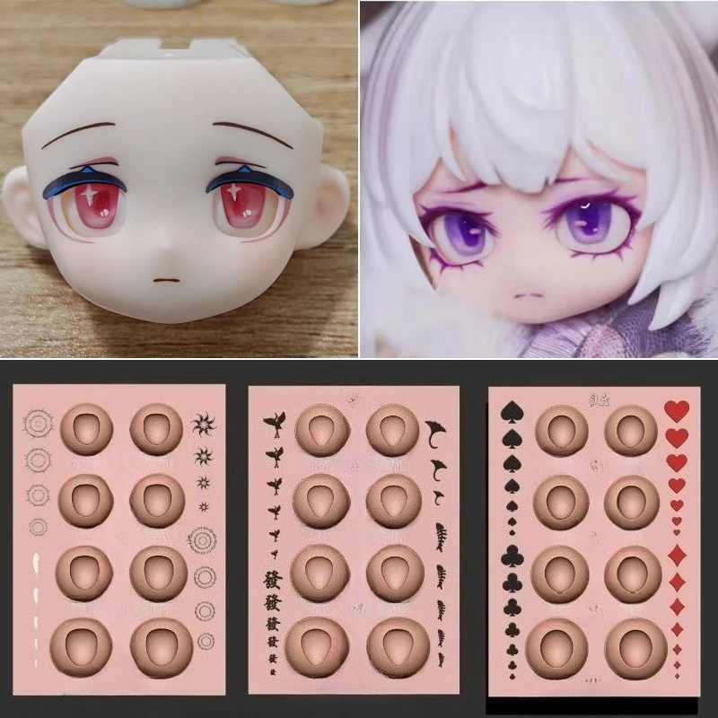 BJD Cartoon Doll  Second Element Dimensional Three-dimensional Resin Eyeballs Silicone Mold DIY Animation Doll Eye-making Tools