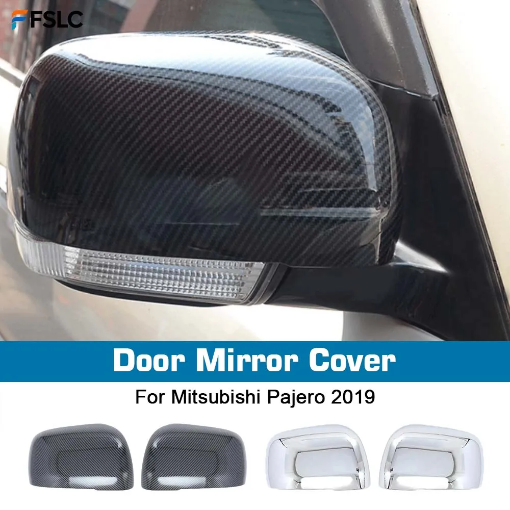 

⭐ Оригинальный ⭐ Накладки на зеркала заднего вида из карбона и хромированного серебра для Mitsubishi Pajero 2019, аксессуары для тюнинга автомобиля