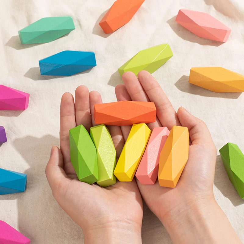 Color-matched bottle stacking stone matching game educational learning toys suitable for children's classes, family gatherings a