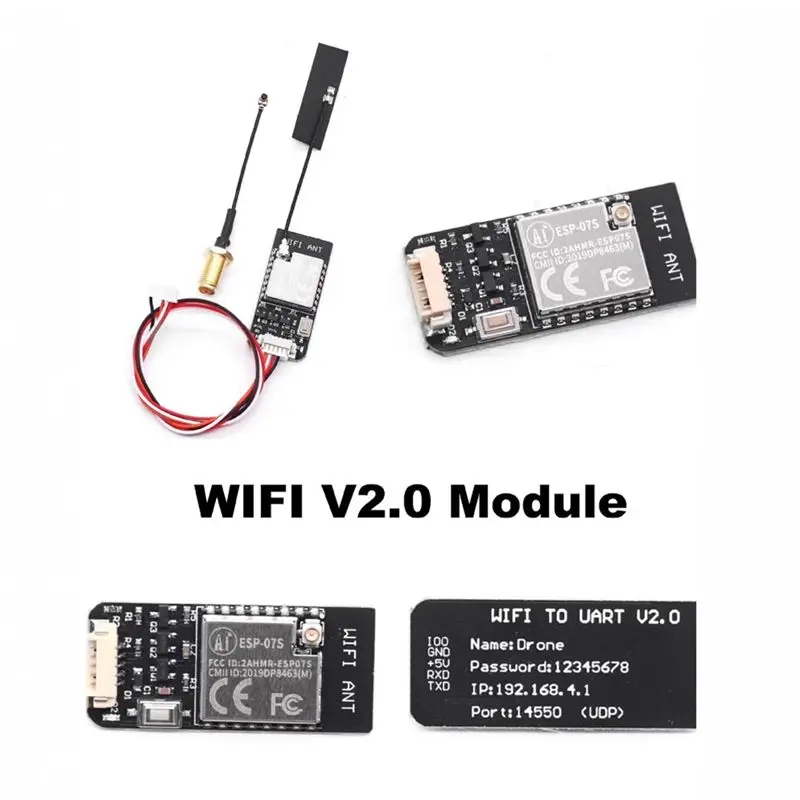 ABRI-Wireless Wifi V2.0 Radio Telemetry Module With Antenna For Mavlink2 Flight Controller FPV Smartphone
