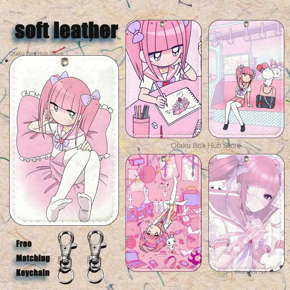 

M-Menhera C-Chan Comic Holder Keychain For Bank Business Work Card Holder Student Card Protective Case Bus Card