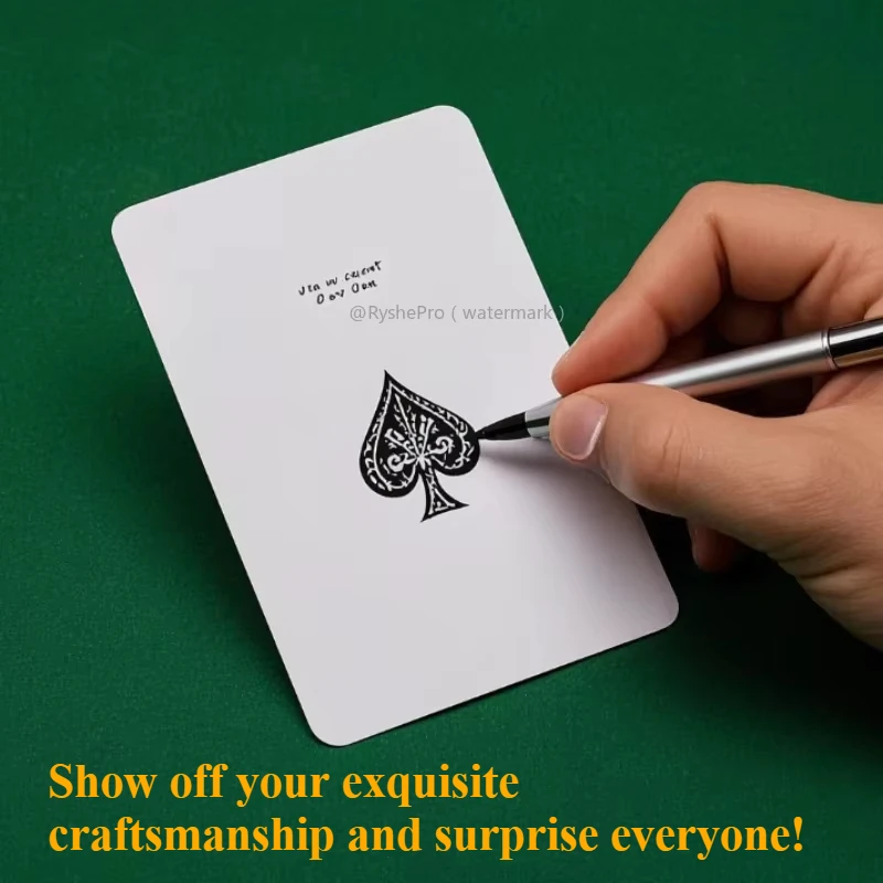 54PCS DIY Blank Playing Cards Two-sided White Blank Index Flash Cards To Write on Printable Study Learning DIY Gift Game Cards