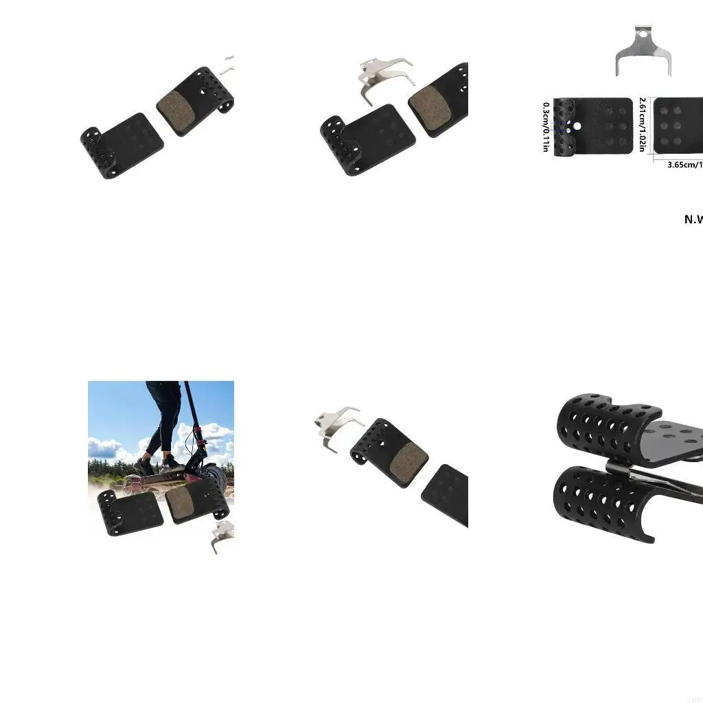 Black Electric Scooter Disc Brake Pad 1 Pair for Routine Brake Replacement 24BD