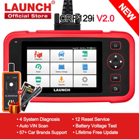 2025 New-LAUNCH X431 CRP129i V2.0 OBD2 Scanner Car Diagnostic Tools ABS SRS Engine AT 4 System Scanner + 12 Reset Free Update