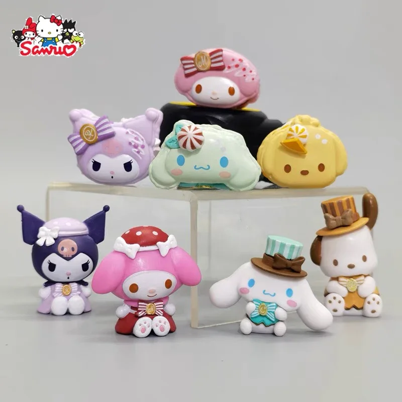 

Sanrio My Melody фигурка куклы Cinnamoroll аниме Kuromi десертная серия Мультяшные модели декоративные игрушки кавайные аксессуары для торта Подарки