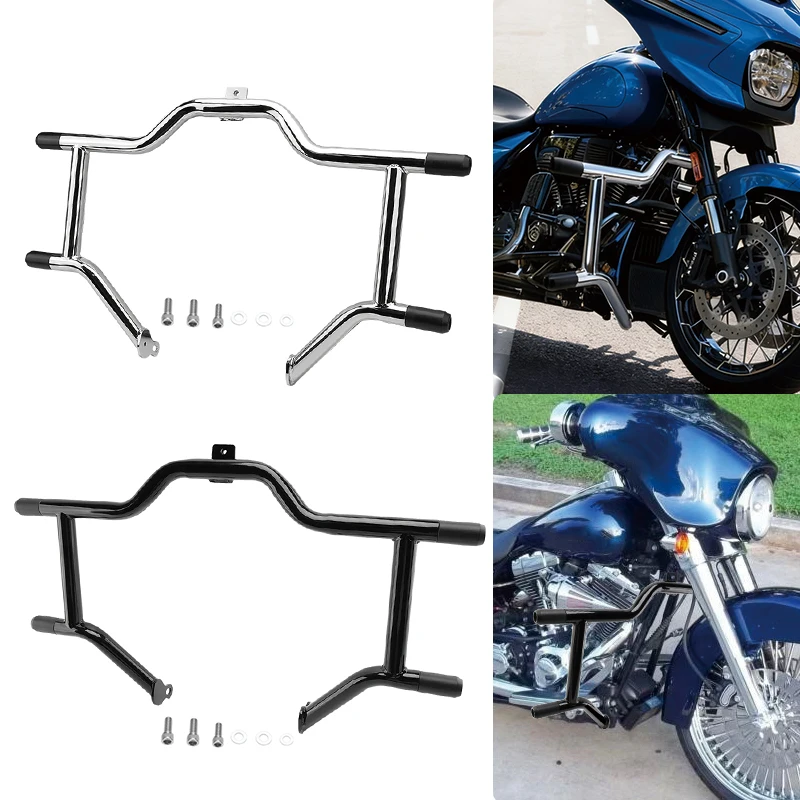 

Motorcycle Front Crash Bar Highway Engine Guard Bumper Chrome For Harley Touring Road King Electra Street Glide 1997-2008