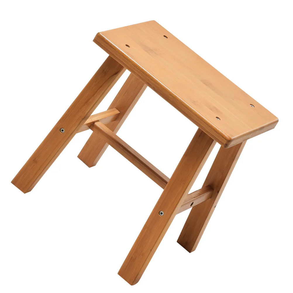 

The Bench Stepping Stool Kids Simple Non-skid Chair Bamboo Shoe Changing Home Child Low