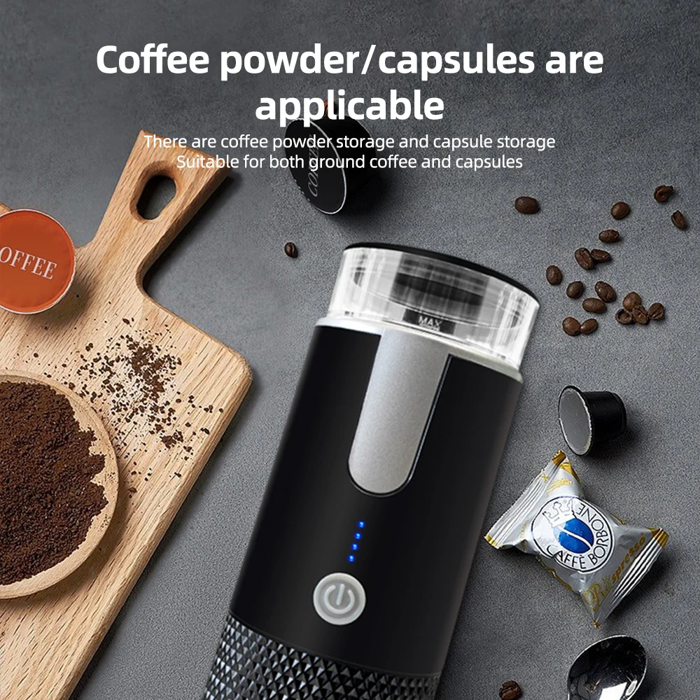 Electric Mini Coffee Machine, Portable Espresso Machine - Mini Coffee Maker with Built-in Battery for Outdoor Travel, Office Use