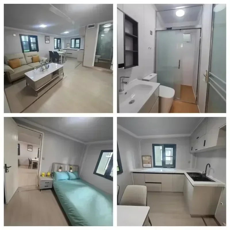 Mobile Living Container House 2 Bedrooms Luxury 40ft 20ft Movable Foldable Expandable Prefab Tiny Home Sheds Storage Garden Room