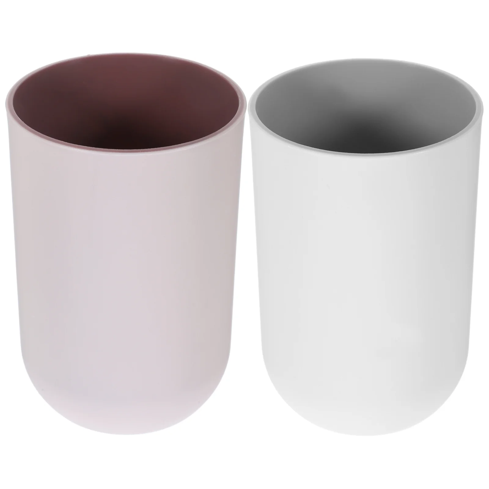  2 Pcs Drinking Cup Mugs Tooth Brush Mouthwash Toothbrush Holder Bathroom Travel Tumbler Two-color Cups Toothpaste