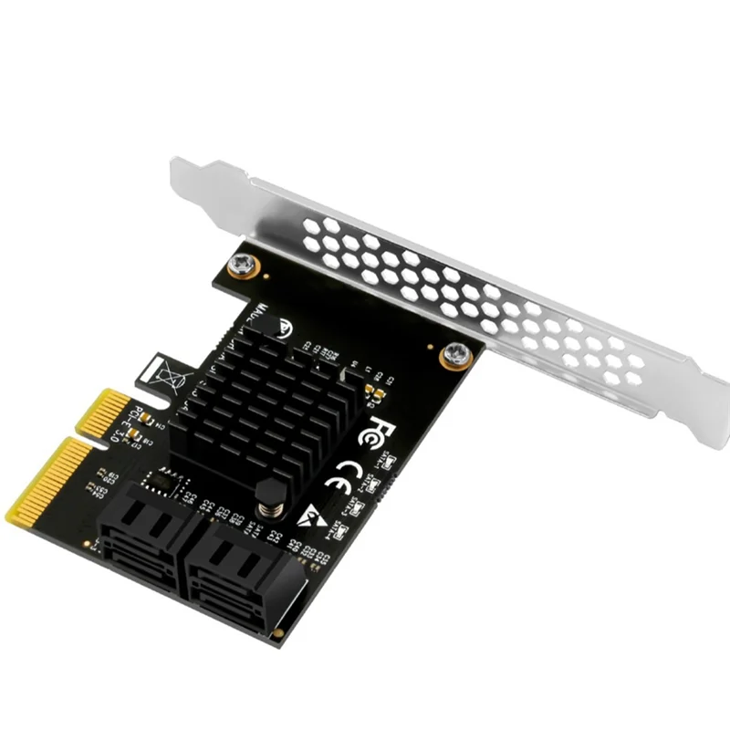 PCIE X4 To SATA Card PCI-E Adapter PCI-E 3.0 To SATA3.0 Expansion Card 4Port SATA III Add On Card For SSD HDD Mining