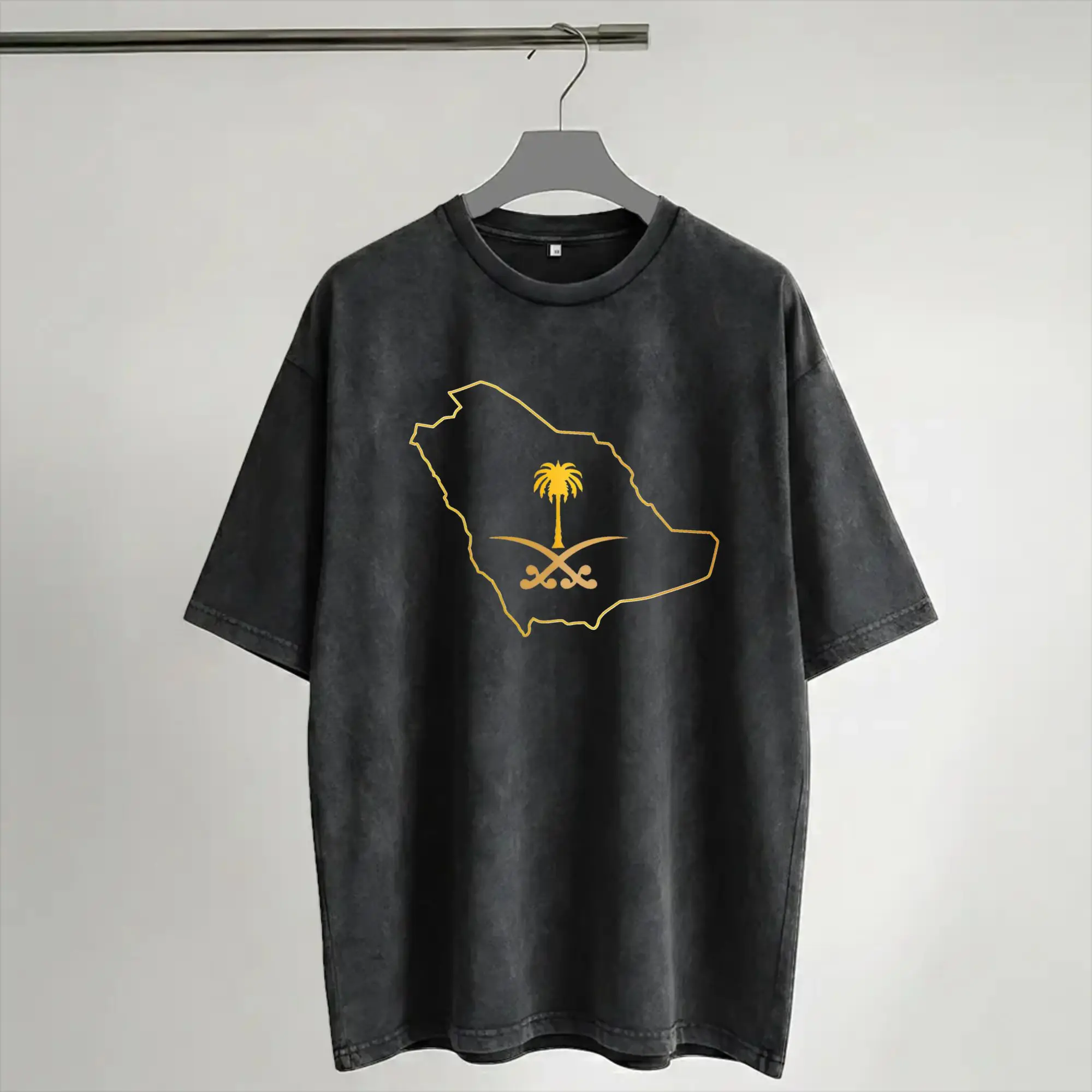 Summer Kingdom Saudi Arabia Washed Shirts Merch Oversize T-Shirts Saudi National Day  Men Women Tee