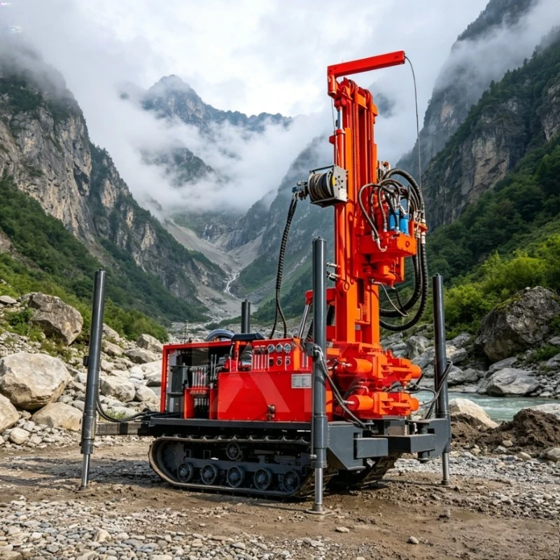 Customized Factory Direct Sale Deep Rock Water Intake Diesel Driven 160m 200m Crawler Hydraulic Water Well Drilling Equipment
