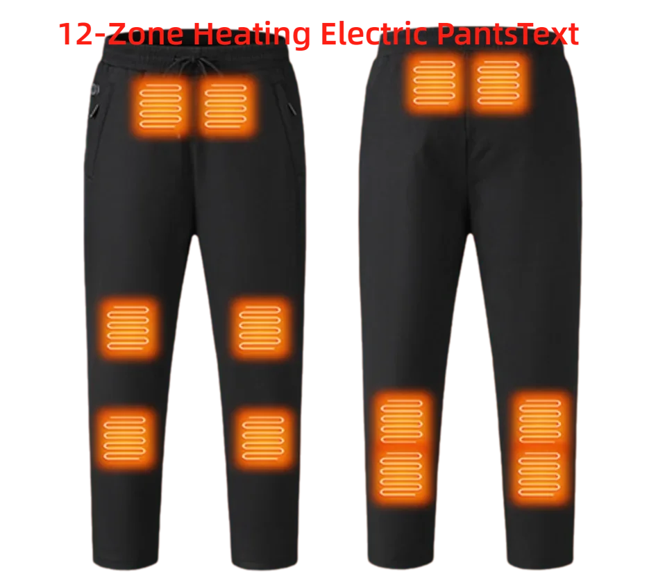 

Умные брюки с подогревом, утолщенные и теплые, с одним управлением, 12-зонный обогрев, с питанием от USB, унисекс (подходят для людей среднего и пожилого возраста),