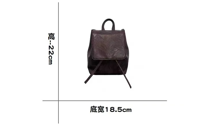NEW Small Drawstring Flap Backpack Women PU Leather Textured School Backpack Fashion Travel Commuter Bag Girl Bakpacks