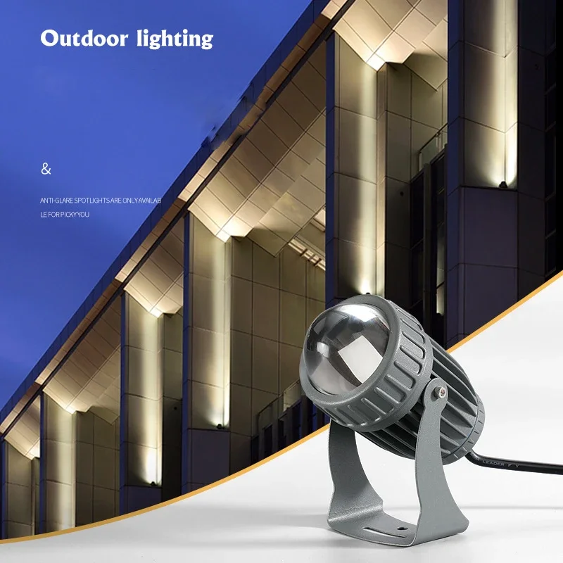 10W Outdoor LED Wall Spotlights Landscape Lighting AC220VDC12V Red Green Blue RGB Spotlights IP65 Waterproof a Beam of Light