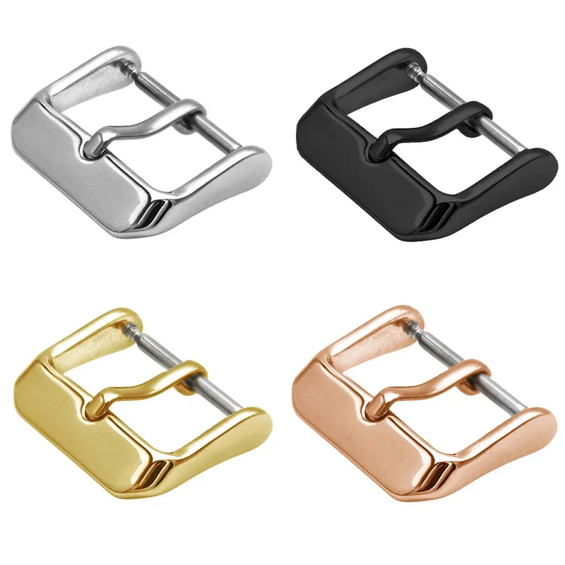 Stainless Steel Watch Strap Buckle Women Men Metal Watchband Clasp 10mm 12mm 14mm 16mm 18mm 20mm 22mm Accessories