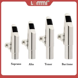 LOMMI Soprano/Alto/Tenor/Baritone Saxophone Mouthpiece Size 5/6/7/8/9 Sax MTP Cap Ligature Silver Color Sax Accessories