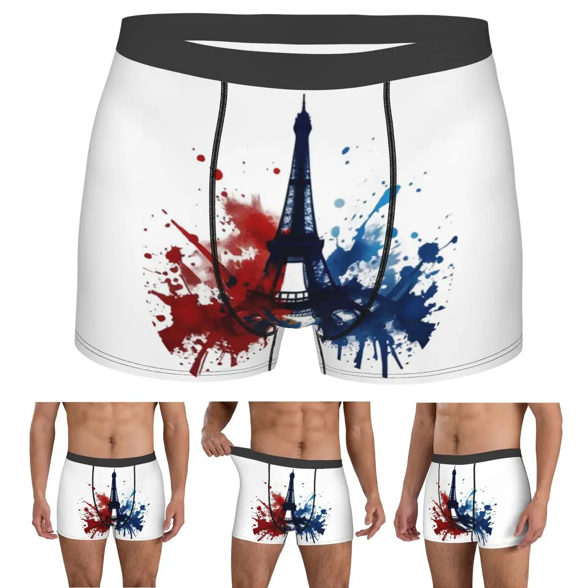

Boxer Underpants Shorts Paris Eiffel Tower Panties Men Comfortable Underwear for Homme Man Boyfriend Gift
