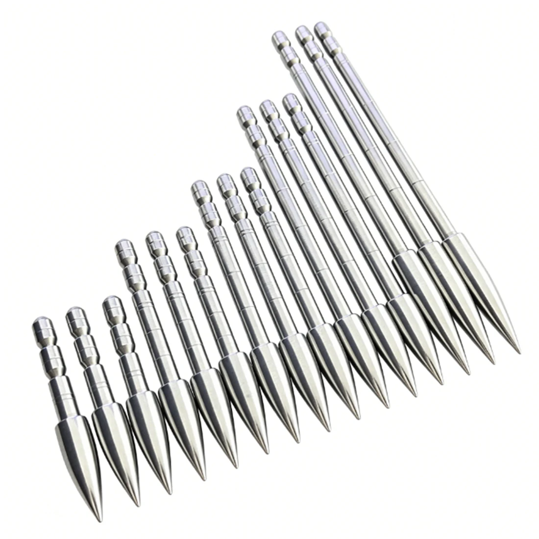12 puntas de flecha de acero inoxidable de 4.2mm, 80 a 200 grains, duraderas, accesorios DIY para ejes de flecha para tiro con arco, caza y deportes al aire libre