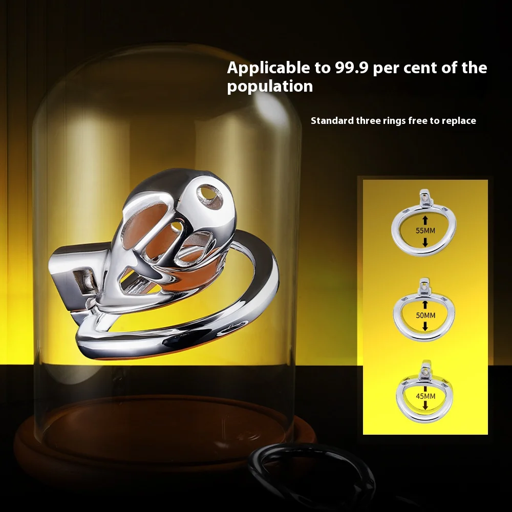 3 Rings Stainless Steel Chastity Cage Erotic Urethral Locks with Belt Metal Dick Lock Bondage BDSM Gay Men Sex Toy Adult Toy 18+ - Image 5