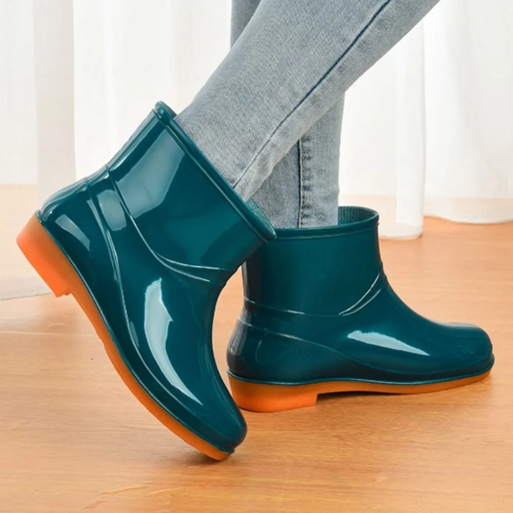 Rutschfeste Damen-Kurzregenstiefel, Wasserdichte Leichte Garten-Regenschuhe, Langlebige Niedrige Wasserschuhe für Outdoor, Küche, Arbeit – Detail 11