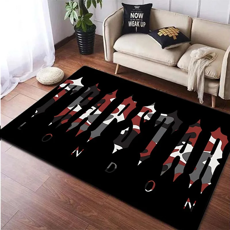 TRAPSTAR درع شارة سلسلة تصميم السجاد حصيرة عدم الانزلاق البساط داخلي مدخل ديكور المنزل دائم الحضرية الشارع الشهير الكلمة حصيرة